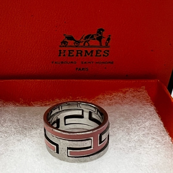 Hermes light Pink Puzzle ring sz 5.5 - Picture 3 of 4